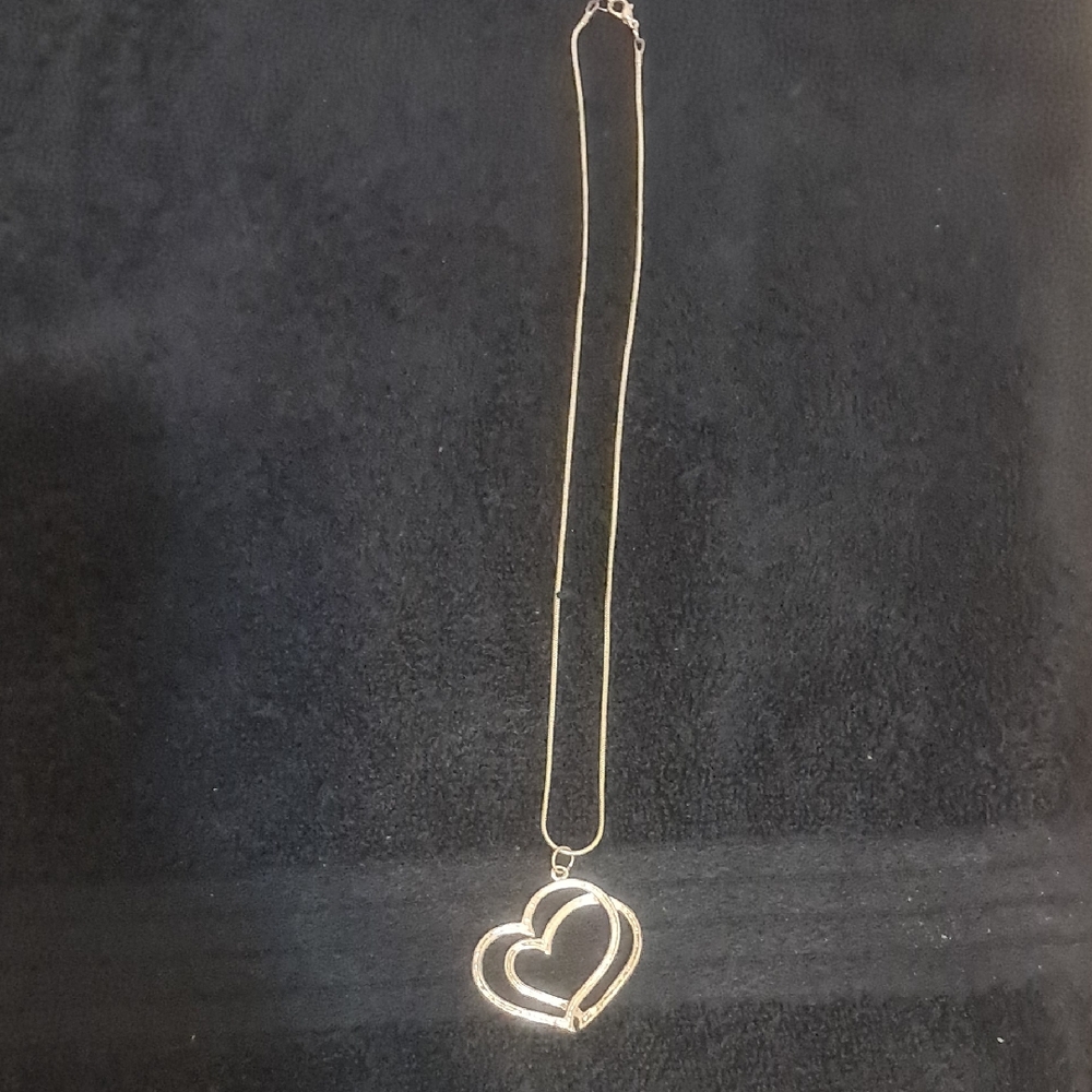 Silver Dainty Heart Pendant Necklace